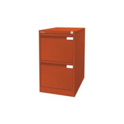 BISLEY Classeur pour dossiers suspendus à 1 rangée, 2 tiroirs, format A4, orange