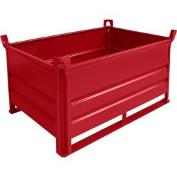 Heson Caisse-palette sur semelles, L x l 1200 x 800 mm, charge max. 1000 kg, rouge, 10 pièces et +