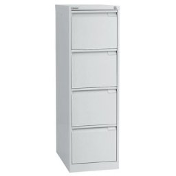 BISLEY Classeur pour dossiers suspendus à 1 rangée, 4 tiroirs, format A4, gris clair