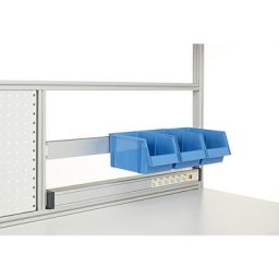 Treston Rail support pour bacs à bec, charge max. 15 kg, pour largeur plateau 1500 mm