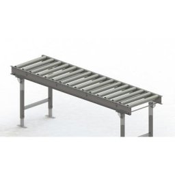 Gura Transporteur à rouleaux, cadre en acier et rouleaux en acier galvanisé, largeur voie 500 mm, entraxe des essieux 125 mm, longueur 2 m