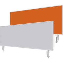 magnetoplan Séparateur de table VarioPin, tableau blanc/feutre, largeur 1600 mm, orange