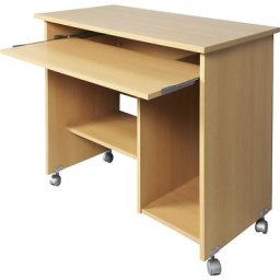 Table informatique mobile 0482, h x l x p 720 x 900 x 480 mm, façon hêtre