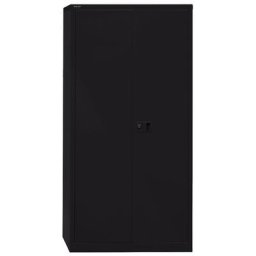 BISLEY Armoire à portes battantes UNIVERSAL, h x l x p 1950 x 914 x 400 mm, 4 tablettes, 5 hauteurs de classeurs, noir