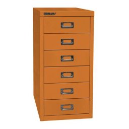 BISLEY MultiDrawer™ série 29, format A4, 6 tiroirs, orange