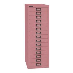 BISLEY MultiDrawer™ série 39, format A4, 15 tiroirs, rose