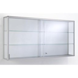 eurokraft pro Vitrine, modèle vitrine murale, largeur 1220 mm, 2 portes coulissantes, difficilement inflammable