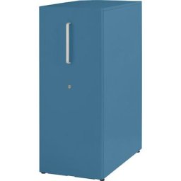 BISLEY Meuble de rangement Tower™ 3, avec plateau de finition, version droitière, 2 tablettes, azur
