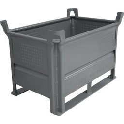 Heson Caisse-palette sur semelles, L x l 800 x 500 mm, charge max. 1000 kg, gris, 10 pièces et +