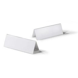 DURABLE Badge de table acrylique, h x l 105/210 x 297 mm, lot de 10 pièces, forme du toit