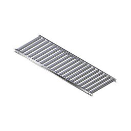 Gura Transporteur à rouleaux pour charges légères, cadre et rouleaux en aluminium, largeur voie 600 mm, entraxe 100 mm, longueur 2,0 m