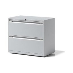 BISLEY Classeur pour dossiers suspendus ESSENTIALS, 2 rangées, 2 tiroirs, gris clair
