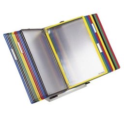 Tarifold Pupitre de table pour pochettes transparentes, set complet, avec 30 pochettes transparentes A4, 2 pièces et +