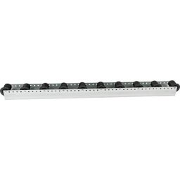 Rail à galets à joues, à intervalles de 130 mm, Ø 50 mm, plastique, longueur 1,2 m, à partir de 10 pièces