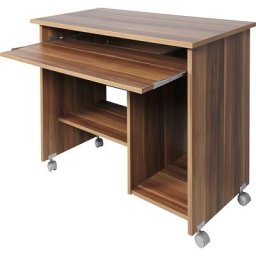 Table informatique mobile 0482, h x l x p 720 x 900 x 480 mm, façon noyer