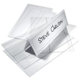 DURABLE Badge de table en PETP, h x l 61/122 x 210 mm, lot de 30