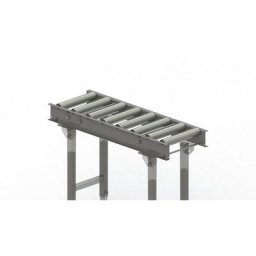 Gura Transporteur à rouleaux, cadre en acier et rouleaux en acier galvanisé, largeur voie 300 mm, entraxe des essieux 125 mm, longueur 1 m