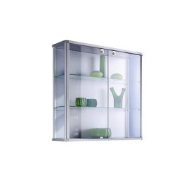 eurokraft pro Vitrine murale design, h x l x p 800 x 820 x 250 mm, avec éclairage basse tension
