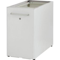 BISLEY Meuble de rangement Tower™ 2, sans plateau de finition, avec dispositif d'accrochage latéral, version droitière avec 1 tablette, gris clair