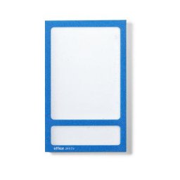eurokraft basic Pochette info magnétique, pochette pour photographies, l x h 60 x 80 / 60 x 17 mm, cadre bleu, lot de 20