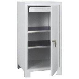 Wolf Armoire à outils avec pieds, h x l x p 1000 x 500 x 500 mm, 1 tiroir, 2 tablettes, coloris gris clair RAL 7035