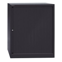 BISLEY Armoire à rideaux Euro, largeur 800 mm, 2 tablettes, noir