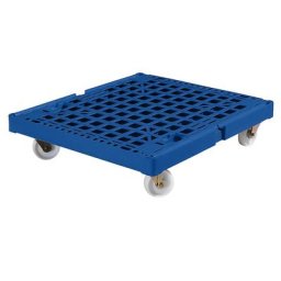 Plateau roulant XL, force 500 kg, L x l x h 810 x 720 x 195 mm, bleu gentiane