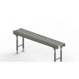 Gura Transporteur à rouleaux, cadre en acier et rouleaux en acier galvanisé, largeur voie 300 mm, entraxe des essieux 100 mm, longueur 2 m