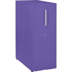 BISLEY Meuble de rangement Tower™ 3, avec plateau de finition, version gauchère, 2 tablettes, parme