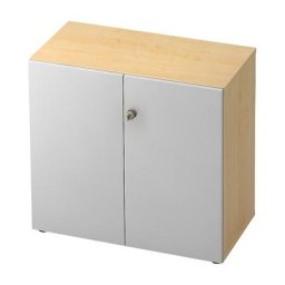 ANNY-AC - Armoire de bureau à paroi arrière insonorisante, h x l x p 748 x 800 x 420 mm, 1 tablette, façon érable