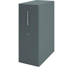 BISLEY Meuble de rangement Tower™ 4, avec plateau de finition, version droitière, 4 tablettes, anthracite