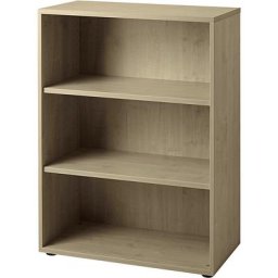 eurokraft pro ANNY - Rayonnage de bureau, 2 tablettes, h x l x p 1100 x 800 x 400 mm, façon noyer