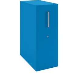 BISLEY Meuble de rangement Tower™ 4, avec plateau de finition, version gauchère, 4 tablettes, bleu