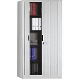 C+P Armoire à rideaux ECO, h x l x p 1980 x 1000 x 420 mm, gris clair