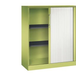 C+P Armoire à rideaux ASISTO, hauteur 1292 mm, largeur 1000 mm, vert viridin / blanc trafic