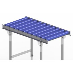 Gura Transporteur à rouleaux pour charges légères, cadre en acier et rouleaux en plastique, largeur voie 500 mm, entraxe 100 mm, longueur 1 m