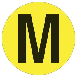 Marquages de sols en PVC, lettres, lot de 10, lettre M