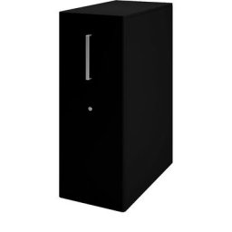 BISLEY Meuble de rangement Tower™ 4, avec plateau de finition et 1 tableau à épingler, version droitière, 1 tablette, noir