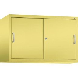 C+P Rehausse ACURADO à portes coulissantes, 1 tablette, h x l x p 790 x 1200 x 500 mm, jaune soufre