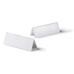 DURABLE Badge de table acrylique, h x l 61/122 x 150 mm, lot de 30 pièces, forme du toit