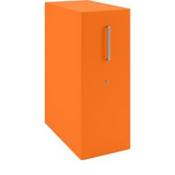 BISLEY Meuble de rangement Tower™ 4, avec plateau de finition et 1 tableau à épingler, version gauchère, 2 tablettes, orange