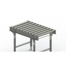 Gura Transporteur à rouleaux, cadre en acier et rouleaux en acier galvanisé, largeur voie 600 mm, entraxe des essieux 100 mm, longueur 1 m