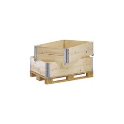 Rehausse en bois pour palette format européen, pliable en diagonale, avec 4 charnières, hauteur utile 400 mm