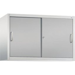 C+P Rehausse ACURADO à portes coulissantes, 1 tablette, h x l x p 790 x 1200 x 400 mm, gris clair / aluminium