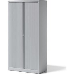 BISLEY Armoire à rideaux ESSENTIALS, h x l x p 1970 x 1000 x 470 mm, 4 tablettes, gris clair