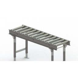 Gura Transporteur à rouleaux, cadre en acier et rouleaux en acier galvanisé, largeur voie 400 mm, entraxe des essieux 125 mm, longueur 1,5 m