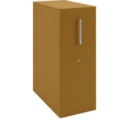 BISLEY Meuble de rangement Tower™ 4, avec plateau de finition, version gauchère, 3 tablettes, dijon