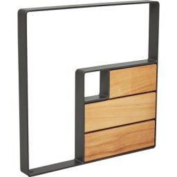 PROCITY Support pour cycles KUB, acier et bois, gris, bois clair