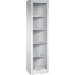 C+P Armoire et rayonnage combinés, avec 4 tablettes galvanisées, h x l x p 1950 x 502 x 400 mm