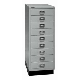 BISLEY MultiDrawer™ série 39, avec socle, format A3, 9 tiroirs, argent, noir